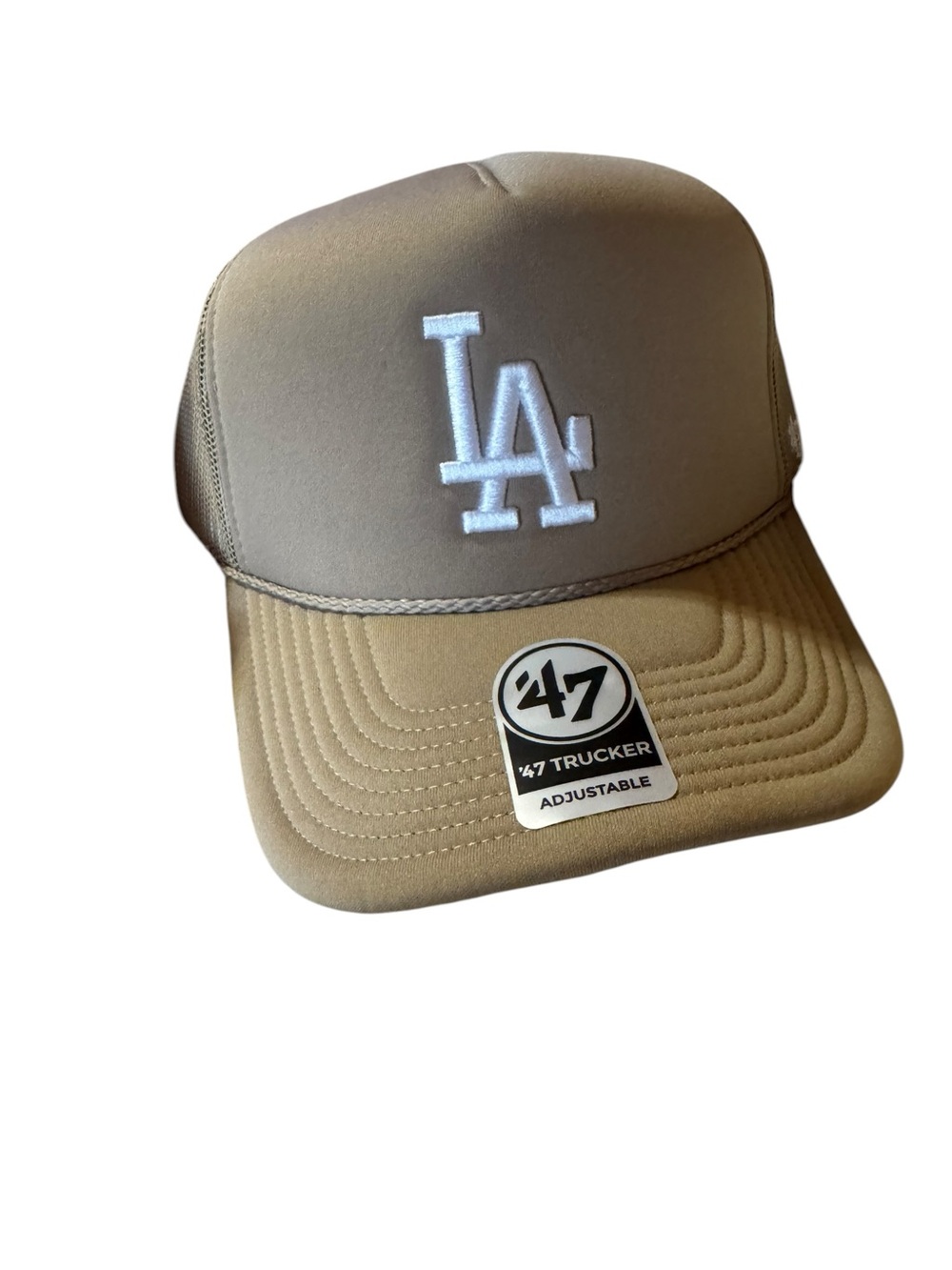 '47 Los Angeles Trucker Cap in Tan with White LA Logo